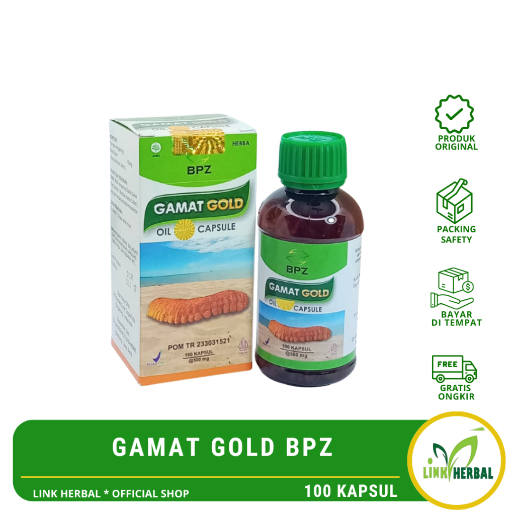 kapsul Gamat Gold Oil Soft Capsule | Kapsul Gamat Emas BPZ 100 Kapsul