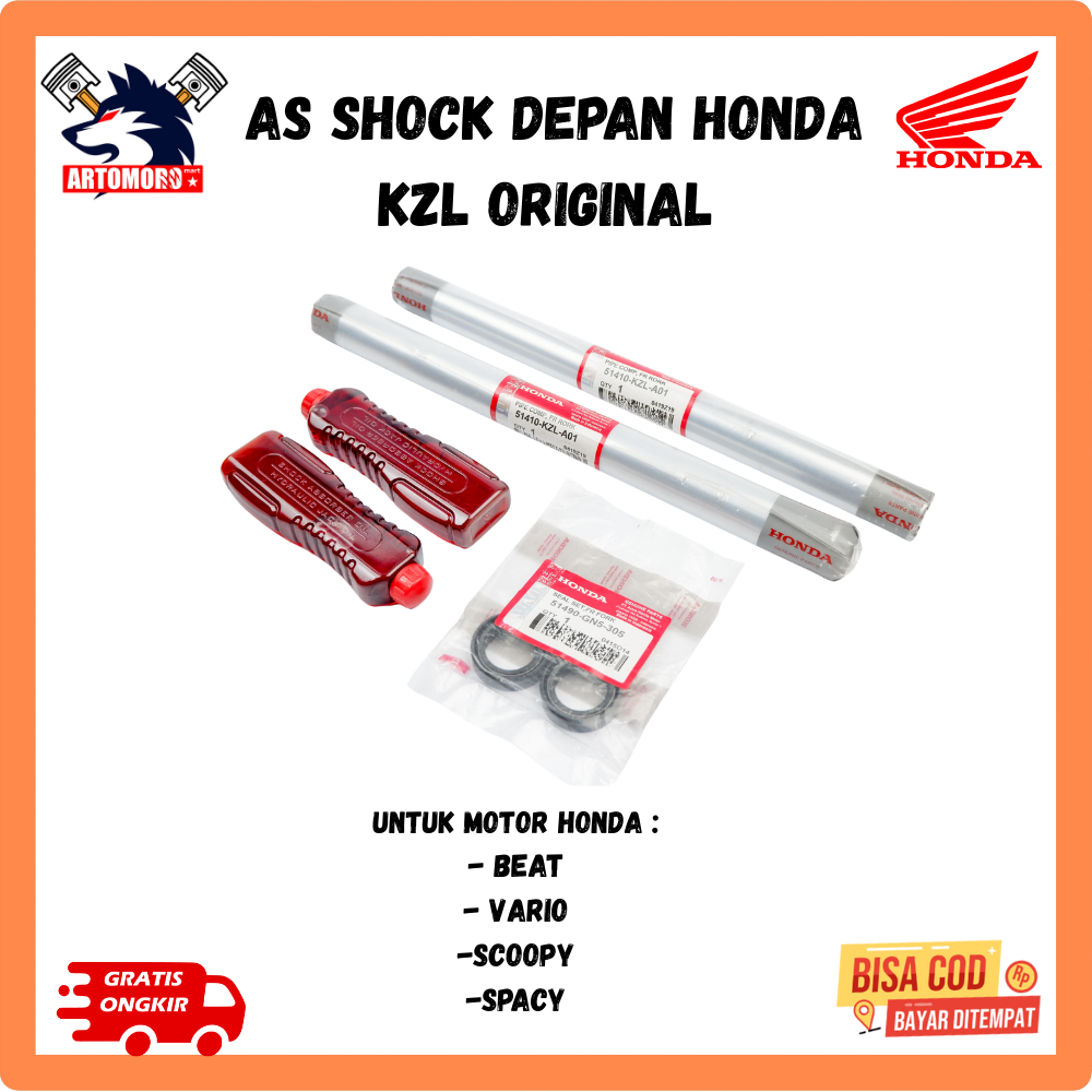 Ori sok depan motor beat Vario - Paket As Shock Sok Breaker Depan KZL original