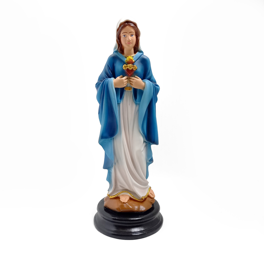 Patung Maria 30 cm/Patung Maria Bunga Hati Kudus Warna Biru/Aneka Patung Bunda Maria
