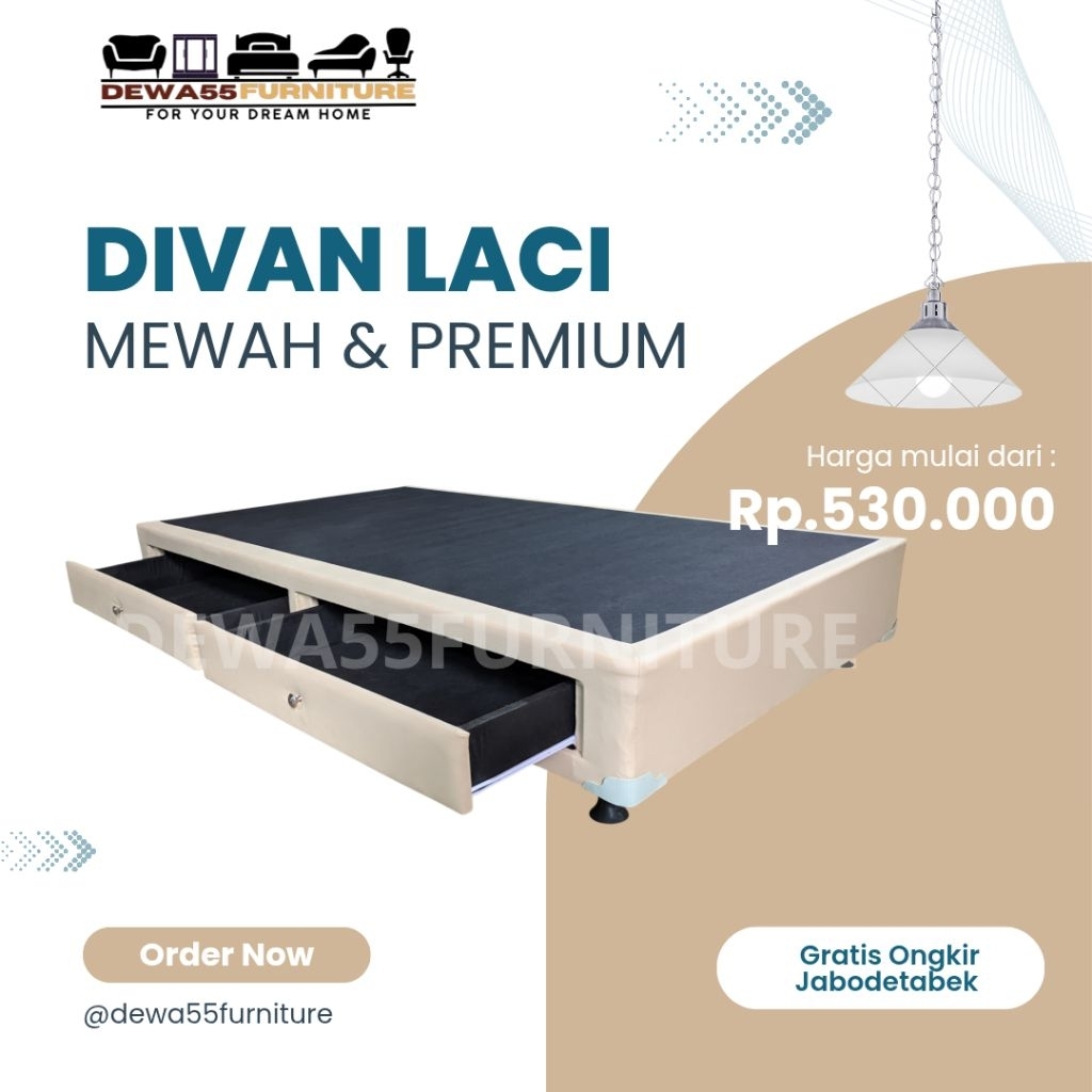 divan dipan  laci | ranjang kasur | box kasur | dasar spring bed atau kasur