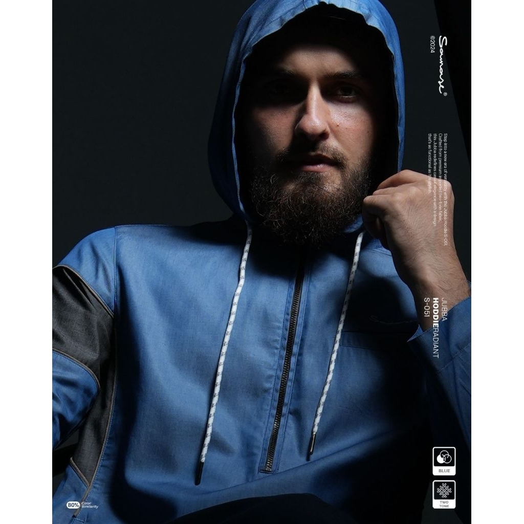 Gamis Pria Hoodie SAMASE 100% Original - Jubah Premium, Elegan, Bahan Adem