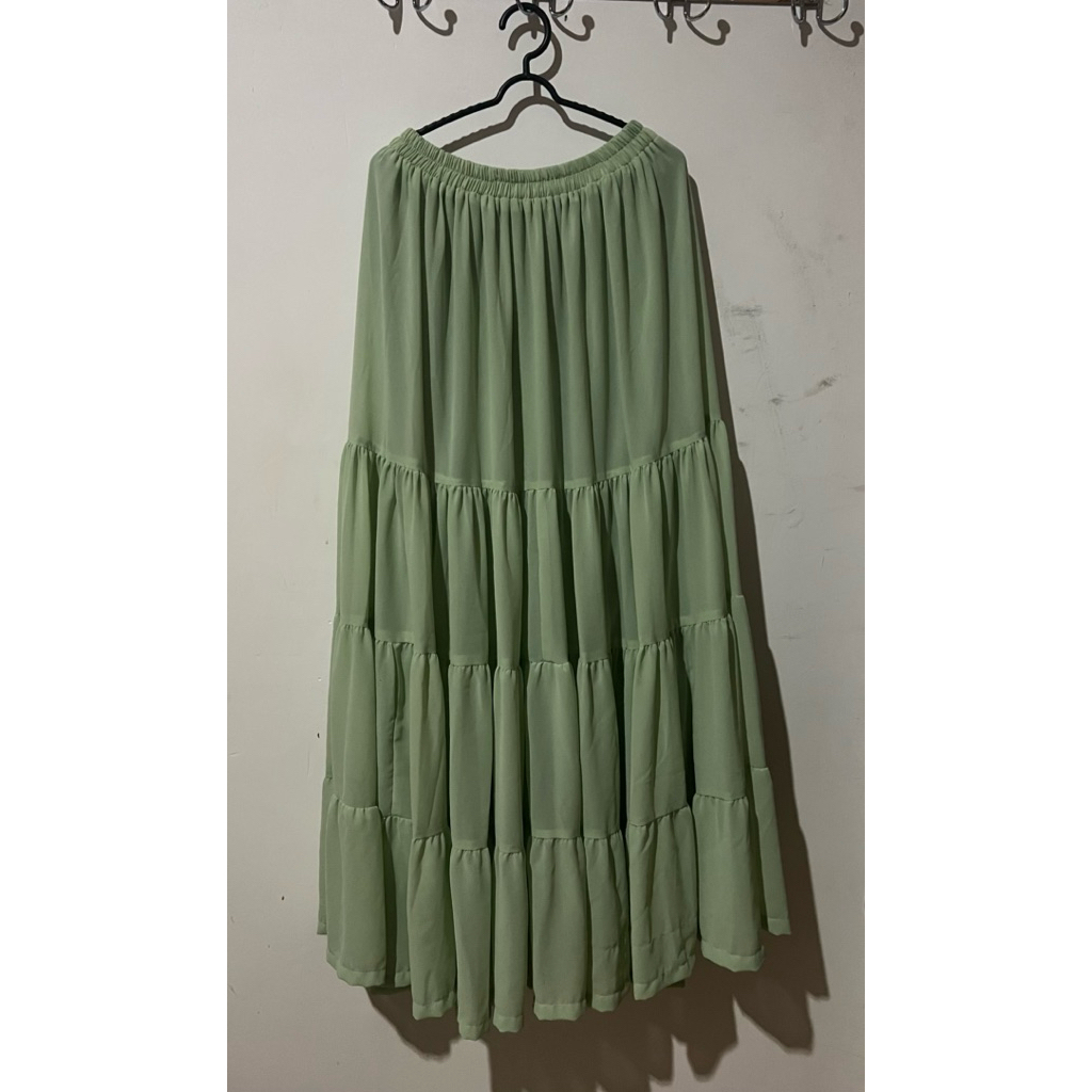 ROK BASIC ROK CERUTY HIJAU SAGE ALL SIZE