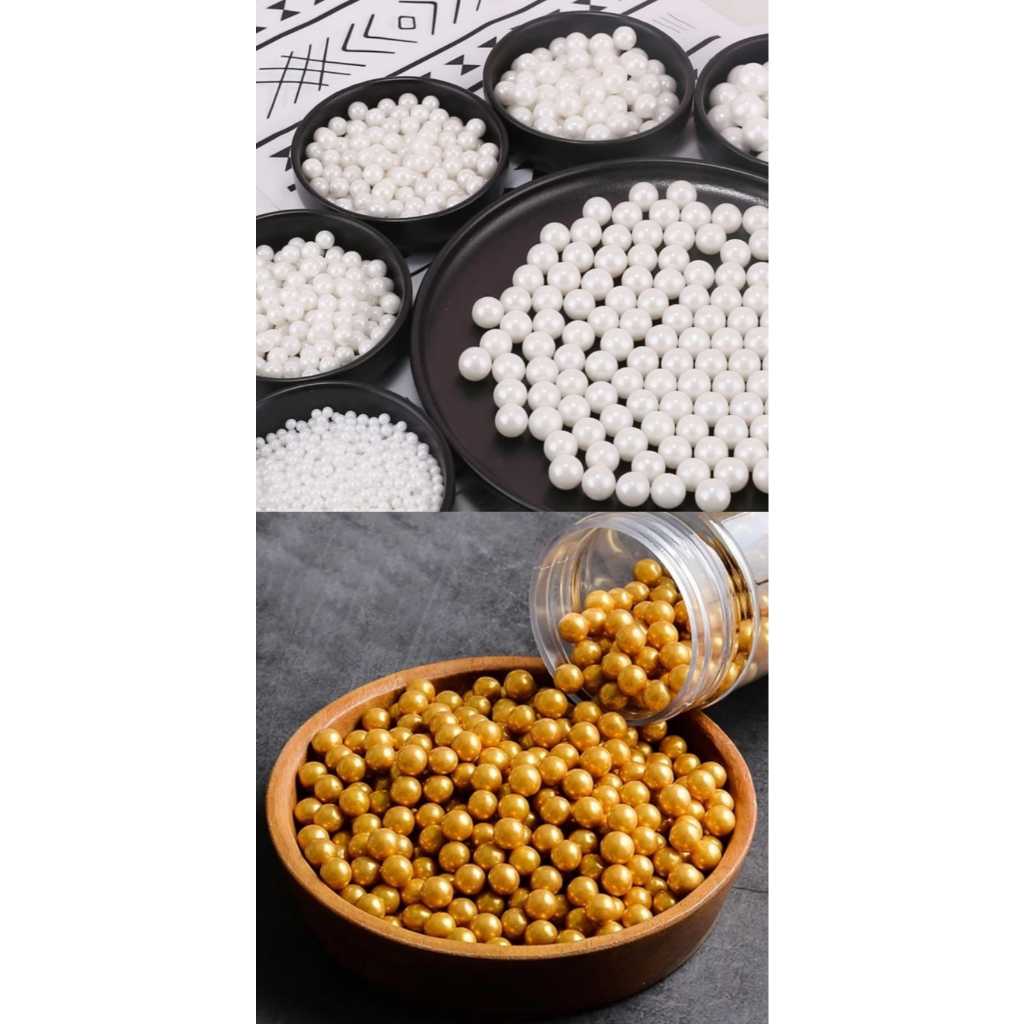 Sprinkle Gold & White 100gr Hiasan Kue Ulang Tahun