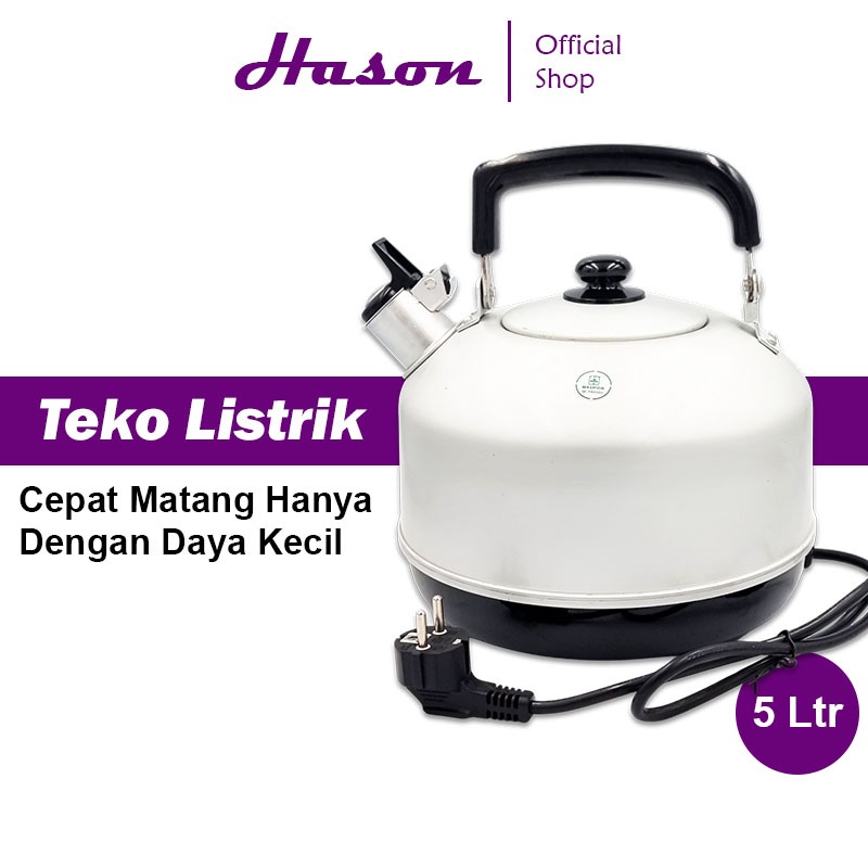 Maspion Ceret Listrik 5 Liter 26cm | Teko Bunyi Siul Masak Air Panas | Whistling Kettle Aluminium