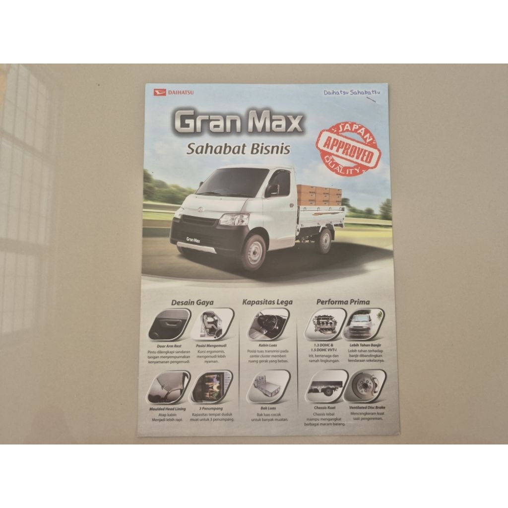 brosur katalog mobil daihatsu gran max pickup 2018 flyer