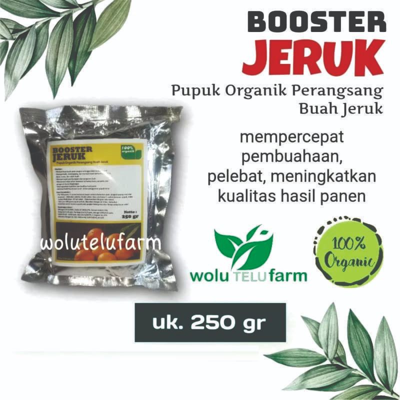 pupuk organik boster jeruk pelebat buah serbuk uk 250 gr