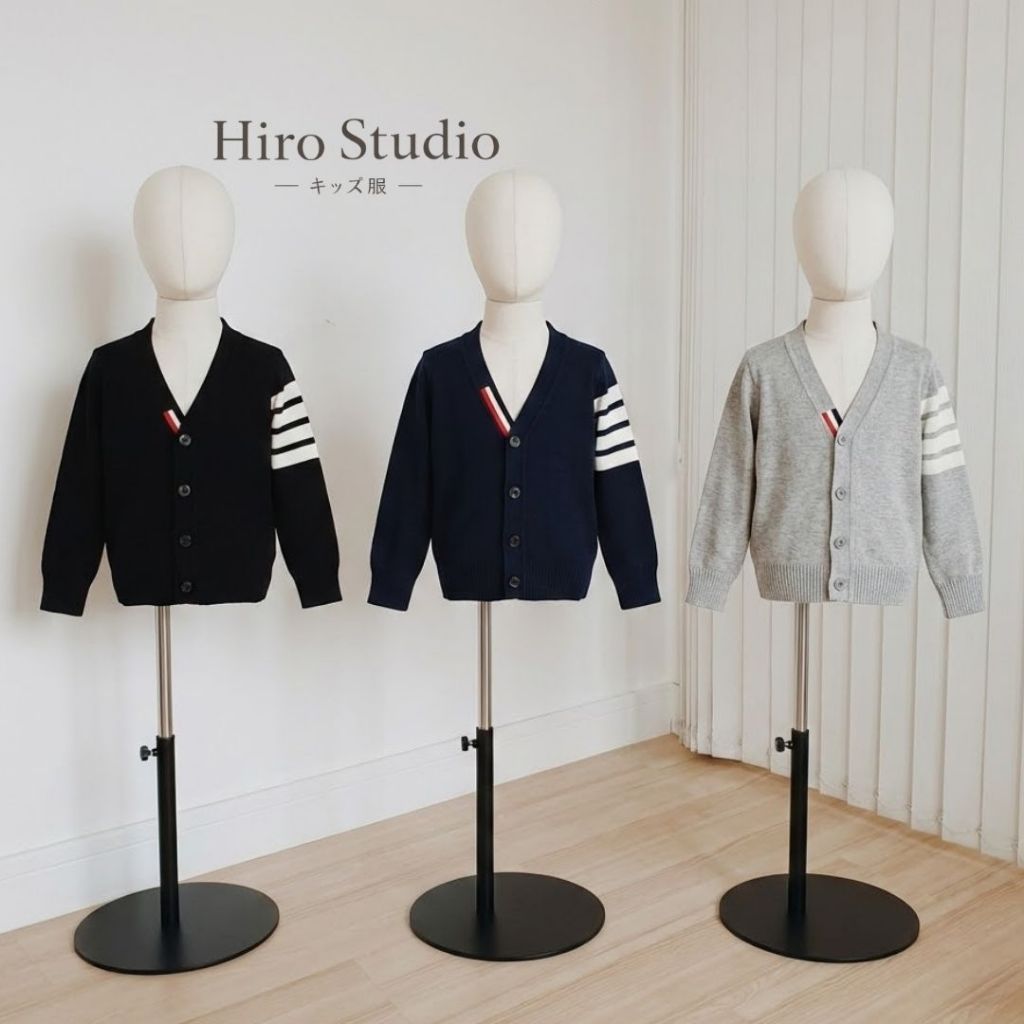 hirostudio - CARDIGAN Kids -  cardigan Rajut Anak Premium Unisex Cowok Cewek - TYLER CARDIGAN - Card