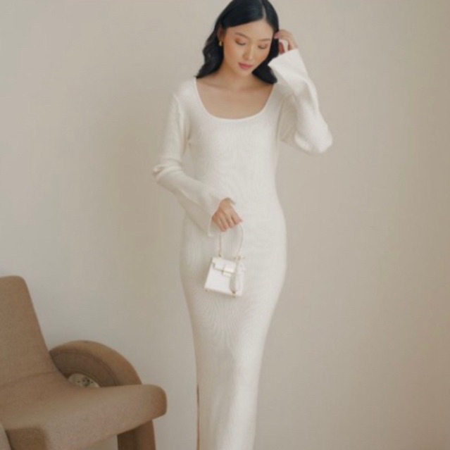 dress white knit glla