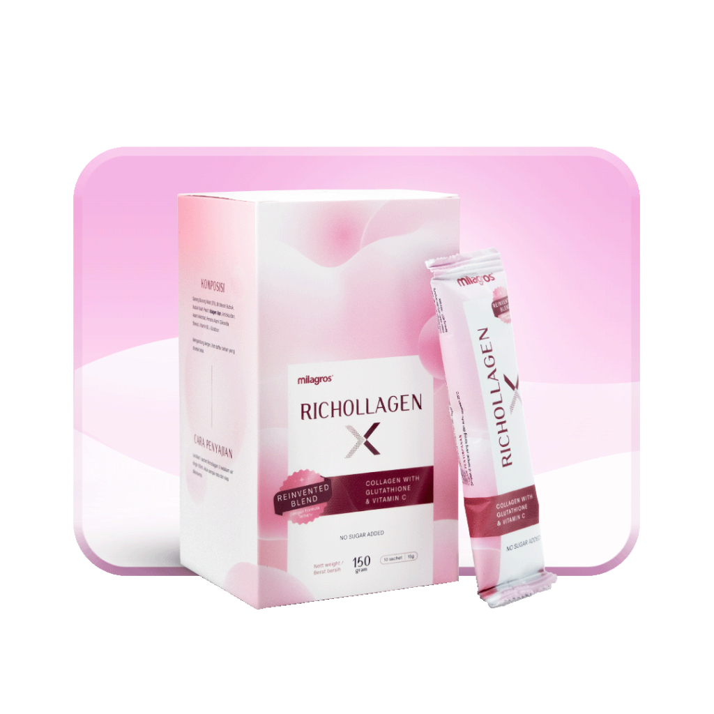 Richollagen X Mila Gros Suplemen Kolagen 10 Sachet /berat bersih 150gr