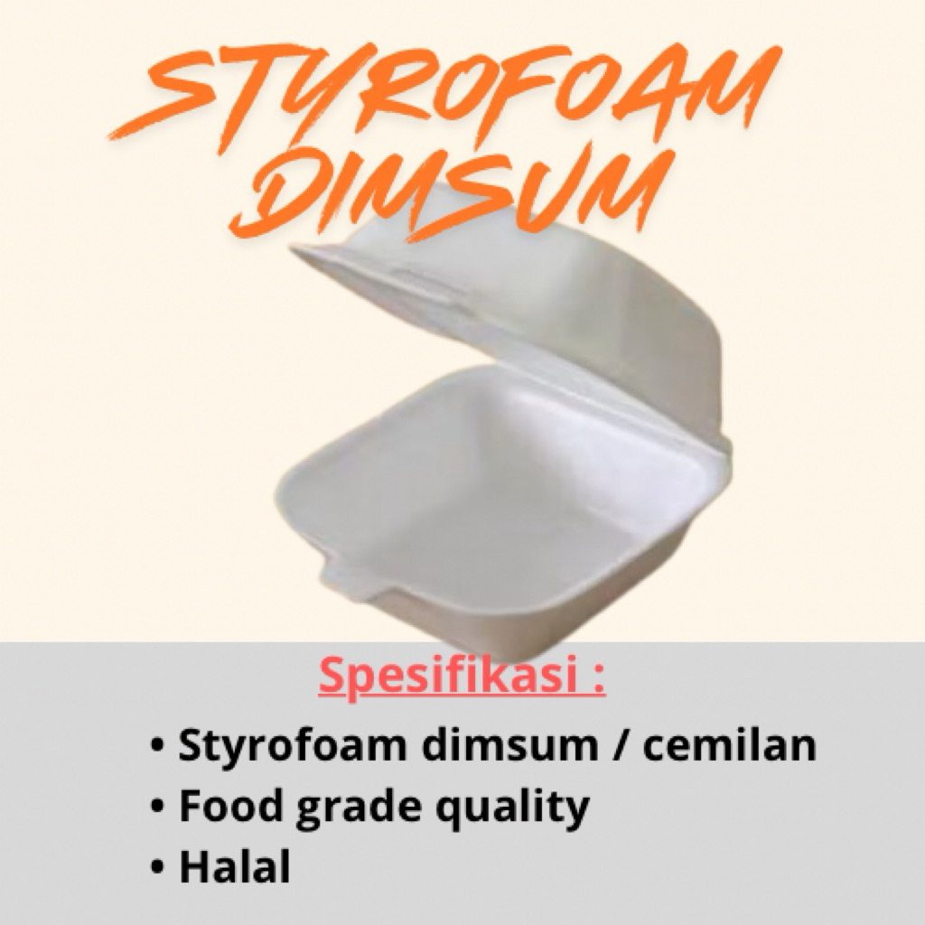 styrofoam dimsum / styrofoam burger / sterofoam cemilan