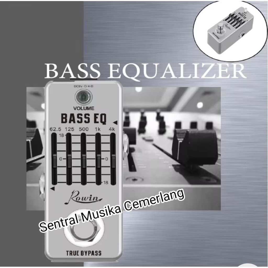 Rowin Bass EQ LEF-317B Pedal Efek Bass Equalizer Gitar Bass Equalizer 5 Band