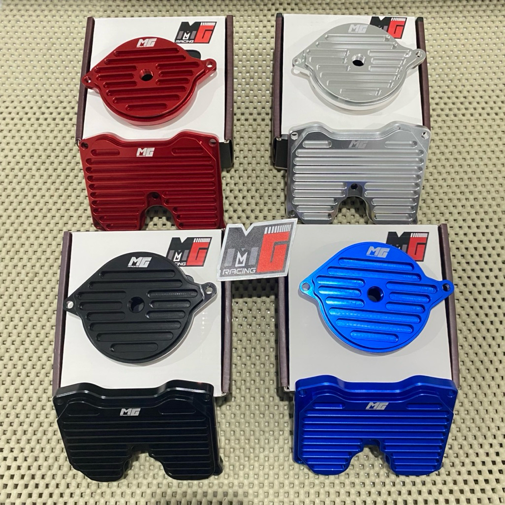 Cover head set mx king mx merah biru silver hitam mg racing made in taiwan