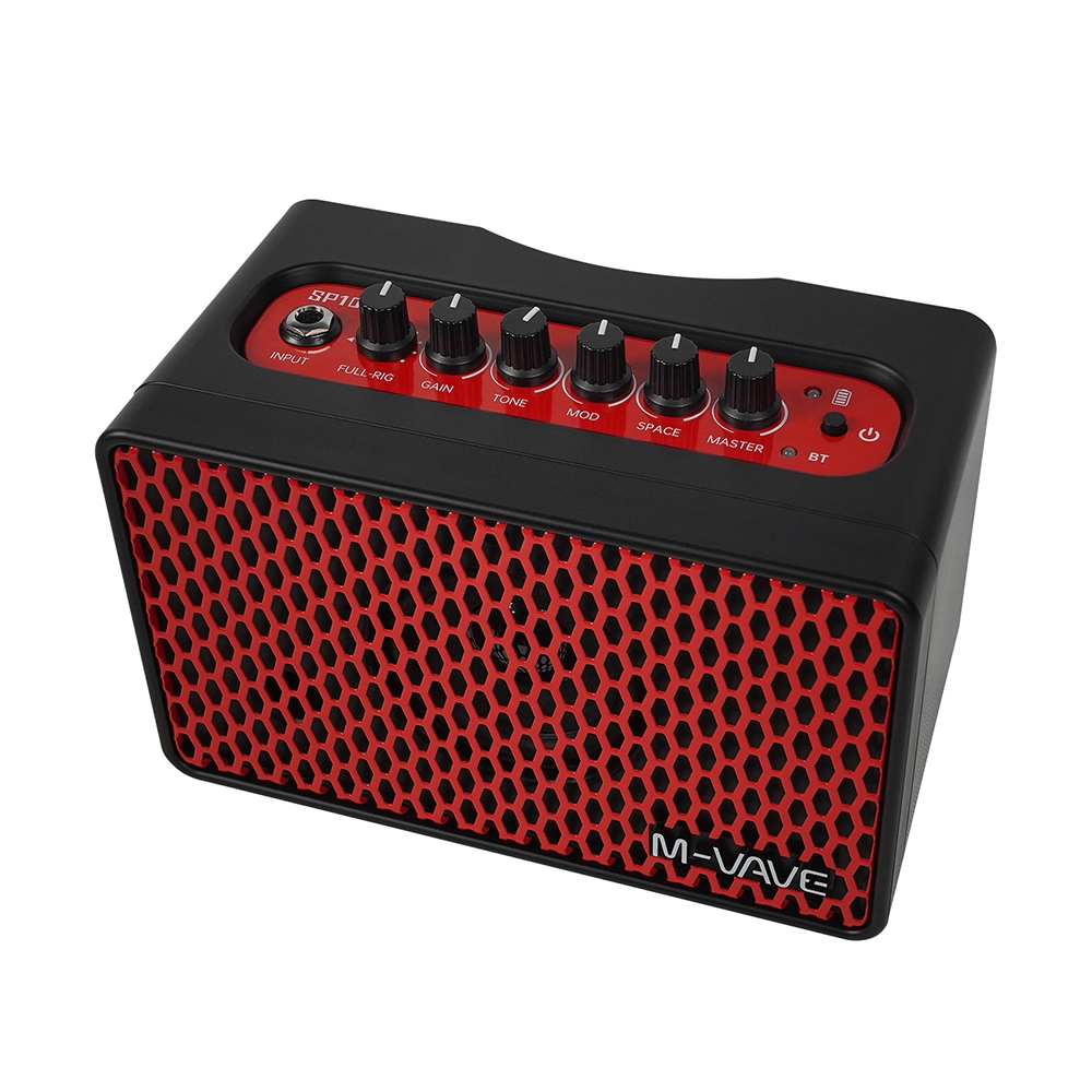 M-VAVE SP100 Mini Ampli Gitar Bass 10W Portable Rechargeable Bluetooth Speaker OTG Recording USB Aud