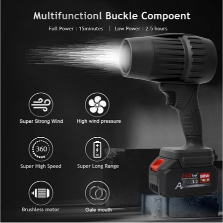 SB168 Alat Mesin Blower Angin Portabel Baterai Litium Turbo Super Kencang / Blower Cordless Jet Fan 