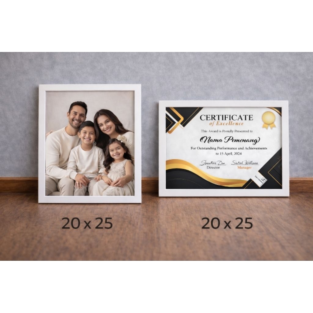 Bingkai foto 8R (20×25cm)frame minimalis aestetik bingkai sertifikat foto