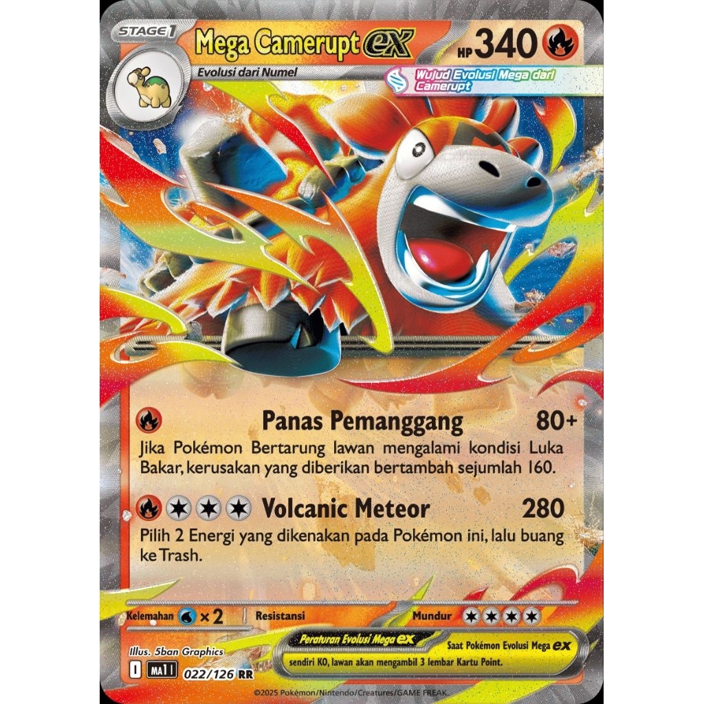 Tcg Pokemon RR Mega Camerupt EX ID