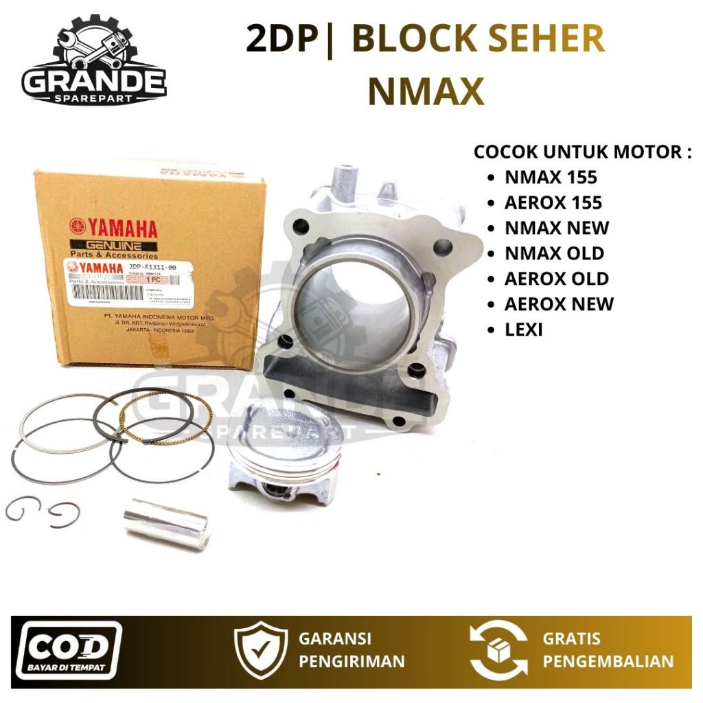 2DP BLOK SEHER AEROX 155 / BLOCK SEHER NMAX NEW / PISTON AEROX 155 MOTOR YAMAHA NMAX 155 / BLOCK SEH