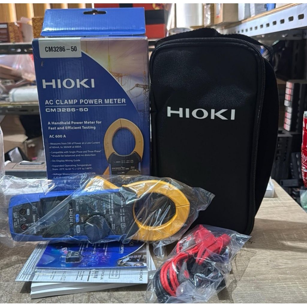HIOKI CM3286-50 KIT AC CLAMP POWER METER 600A TANG AMPER ORIGINAL