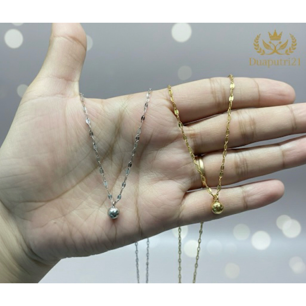 Duaputri21 Kalung Titanium Anak Dewasa Pecah Kopi Boba Elegant dengan Desain Elegan dan Tahan Lama