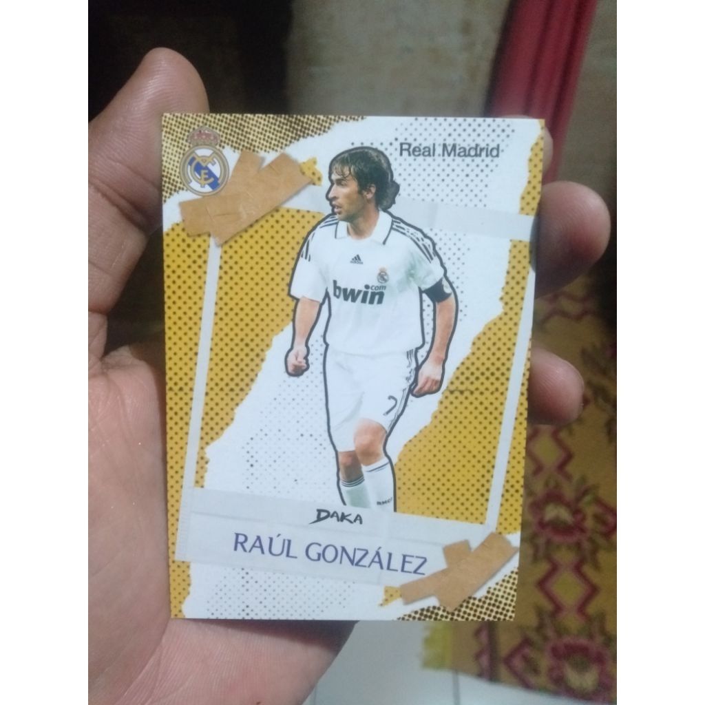 Kartu Topps & Daka Real Madrid Raul Gonzalez+ Fernando Morientes