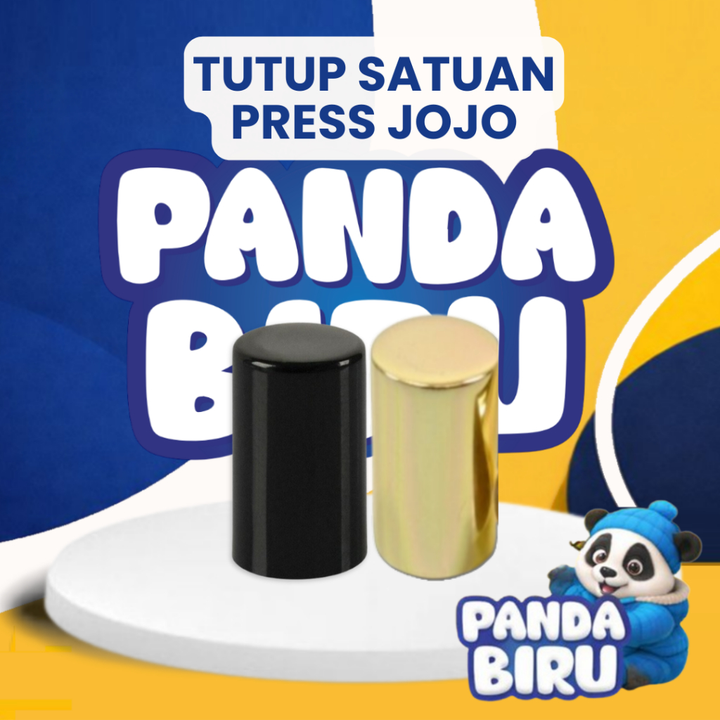 Tutup Botol Parfum Full Press (Pump Press) Jojo Black & Gold 1pcs - Cap Bottle Perfume - Panda Biru
