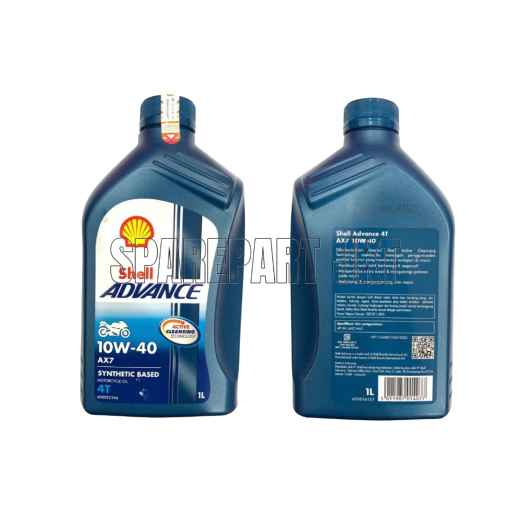 OLI SHELL AX7 1 LITER 10W40 SATRIA FU VIXION R15 JUPITER MX ORIGINAL
