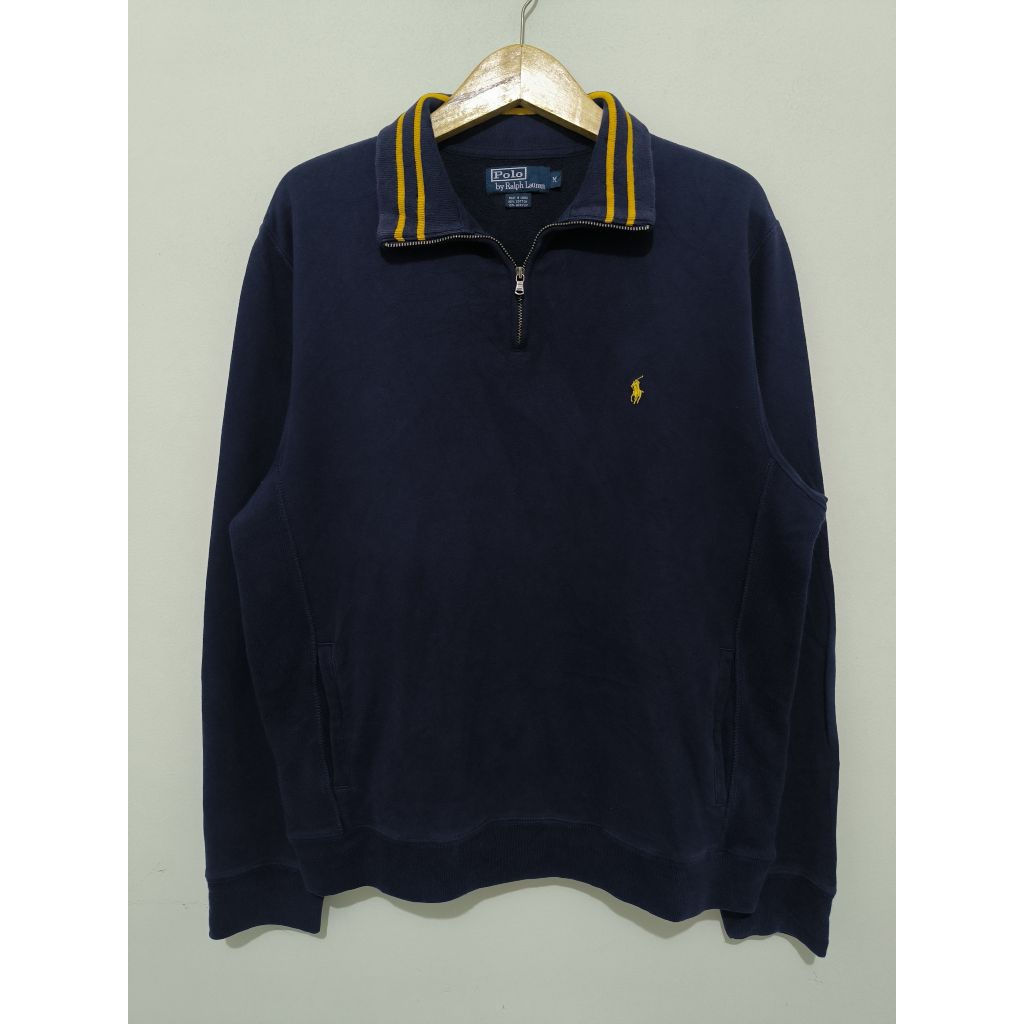 Sweater Halfzipper Quarter Zip Polo Ralph Lauren Navy L/XL