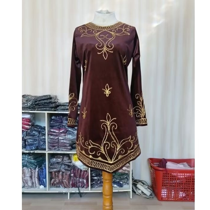 BAJU KURUNG MINANG BLUDRU BORDIR STIK EMAS BAJU ADAT WANITA TERBARU/ BAJU KURUNG MELAYU