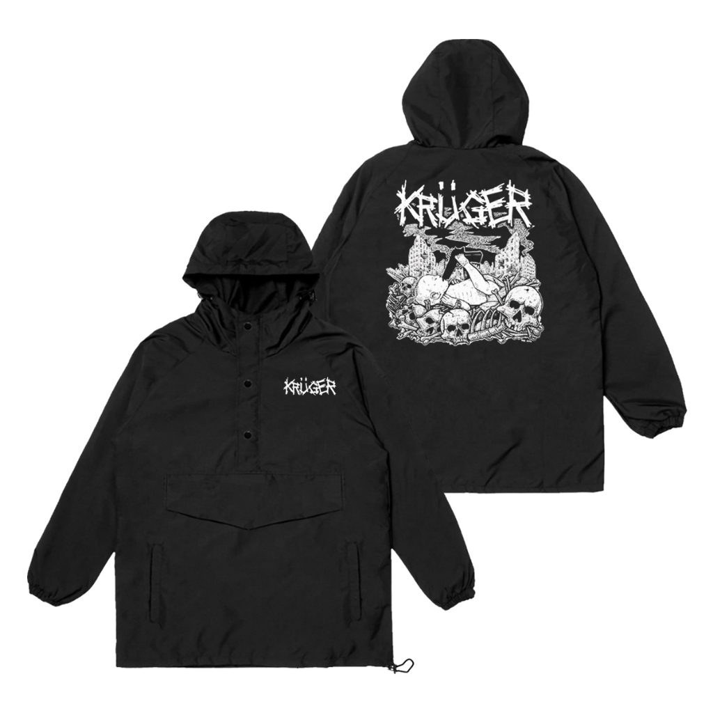 Ganzet Store Jacket Cougle KRUGER Jacket Parasut Waterproof Tahan Air Jacket Hitam Panjang unisex pr