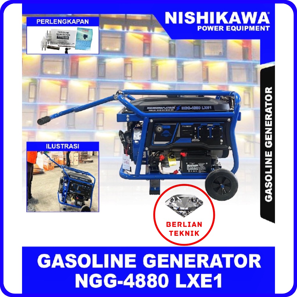 Gasoline Generator Mesin Genset Bensin Nishikawa NGG 4880 LXE / 2500 Watt Starter