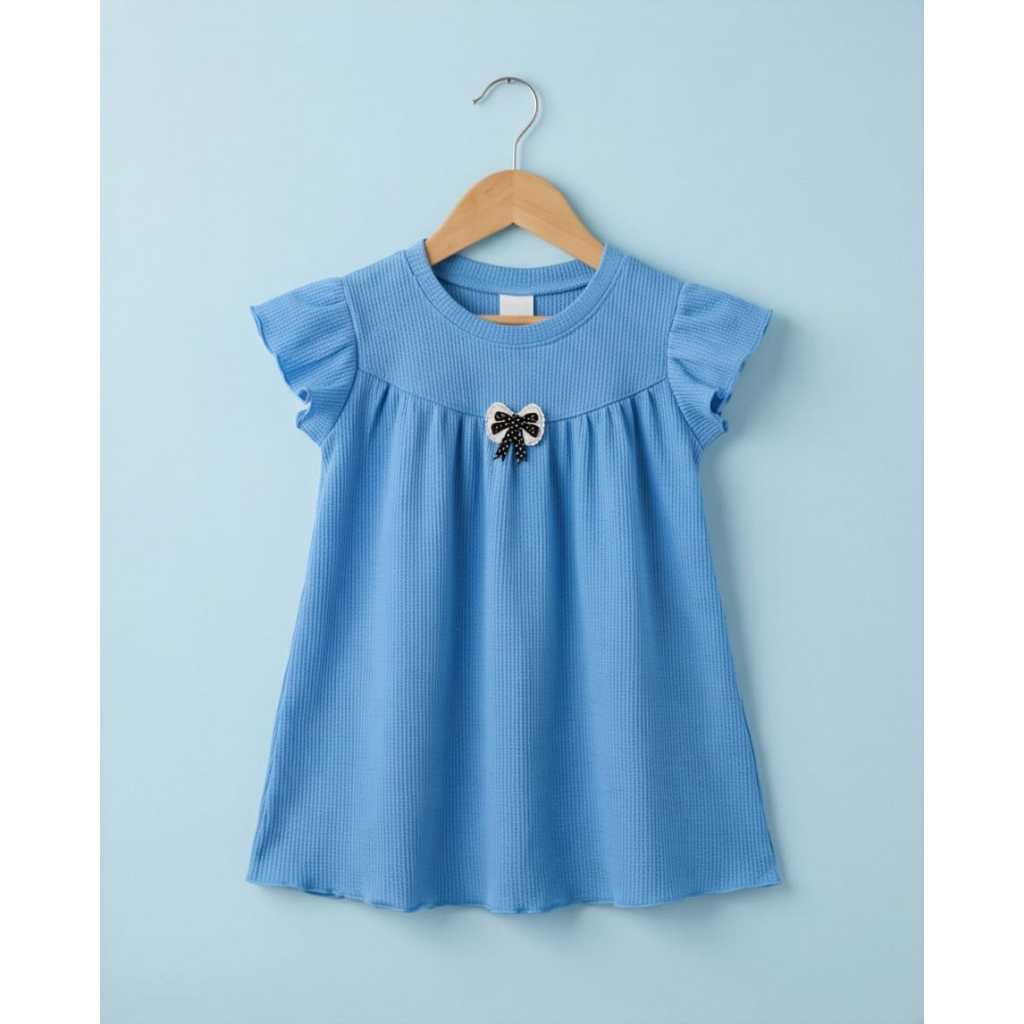 Dress Anak Baby Blue Pita - L