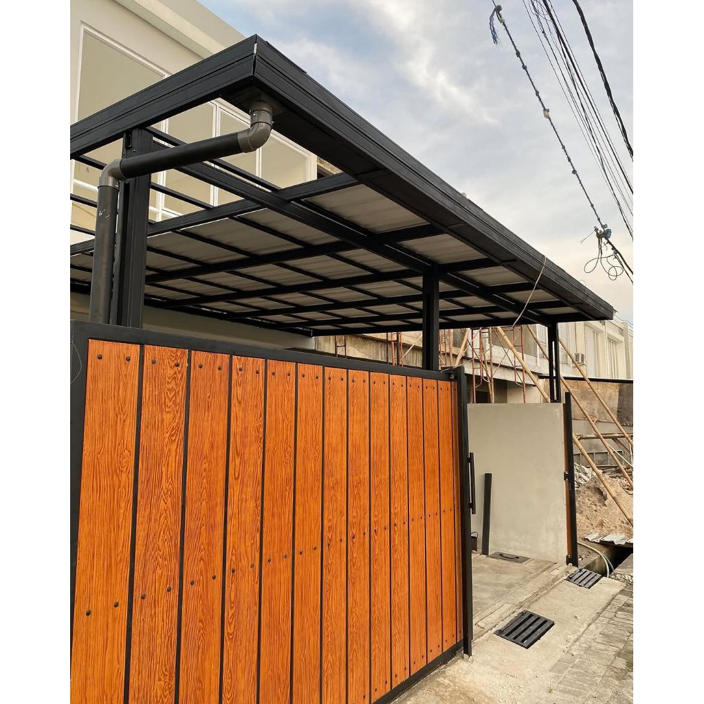 Pintu pagar GRC sleding minimalis