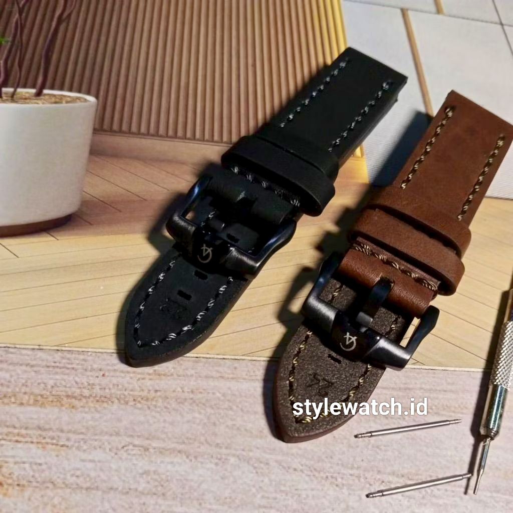 Tali Jam tangan kulit Strap Jam Alexander Christie Asli Tali jam AC Kulit ukuran 22mm-28mm