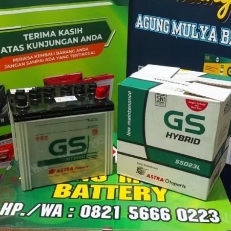 Aki Mobil GS HYBRID 55D23L