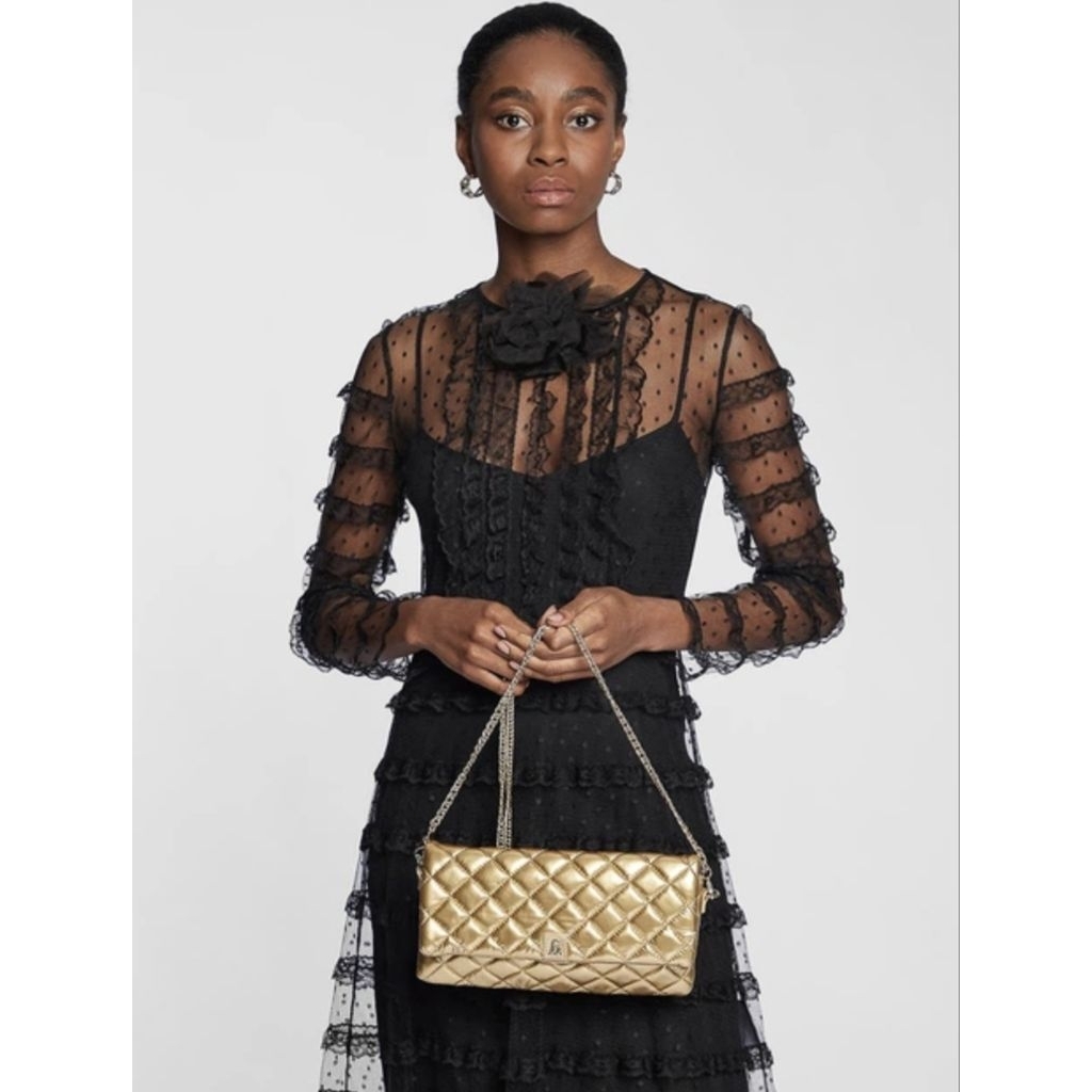 TAS PESTA QUILTED GOLD STEVE MADDEN (PRELOVED)