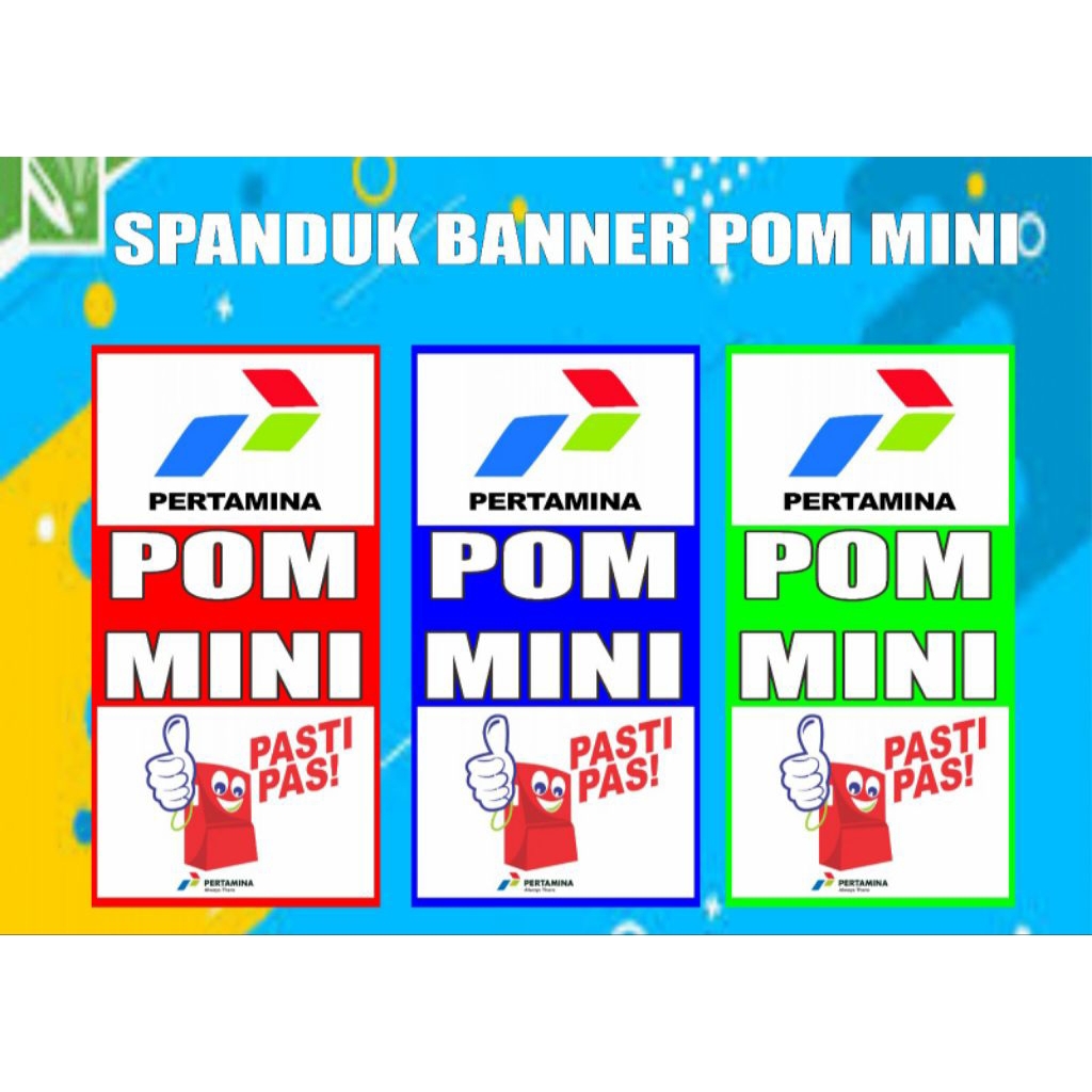 Spanduk Banner Pom Mini, Pertamini Bensin Eceran ukuran 50cmx100cm