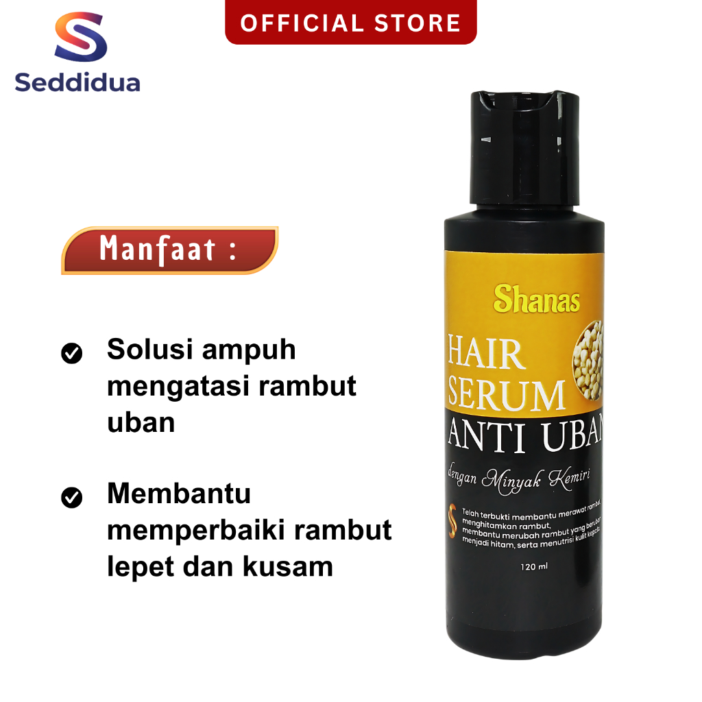 SHANAS Hair Serum Anti Uban Nasa Penghitam Rambut Uban Ampuh Penghilang Uban Bpom