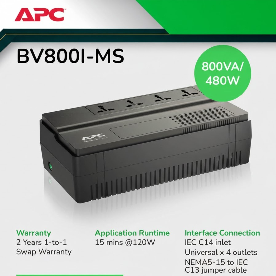 UPS APC Easy UPS BV 800I 800VA 450W BV800I-MS