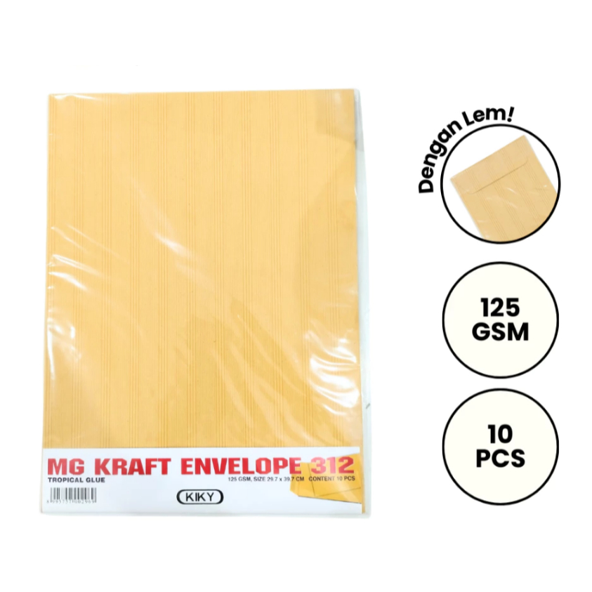 AMPLOP COKLAT KIKY 312 POLOS LEM (10)