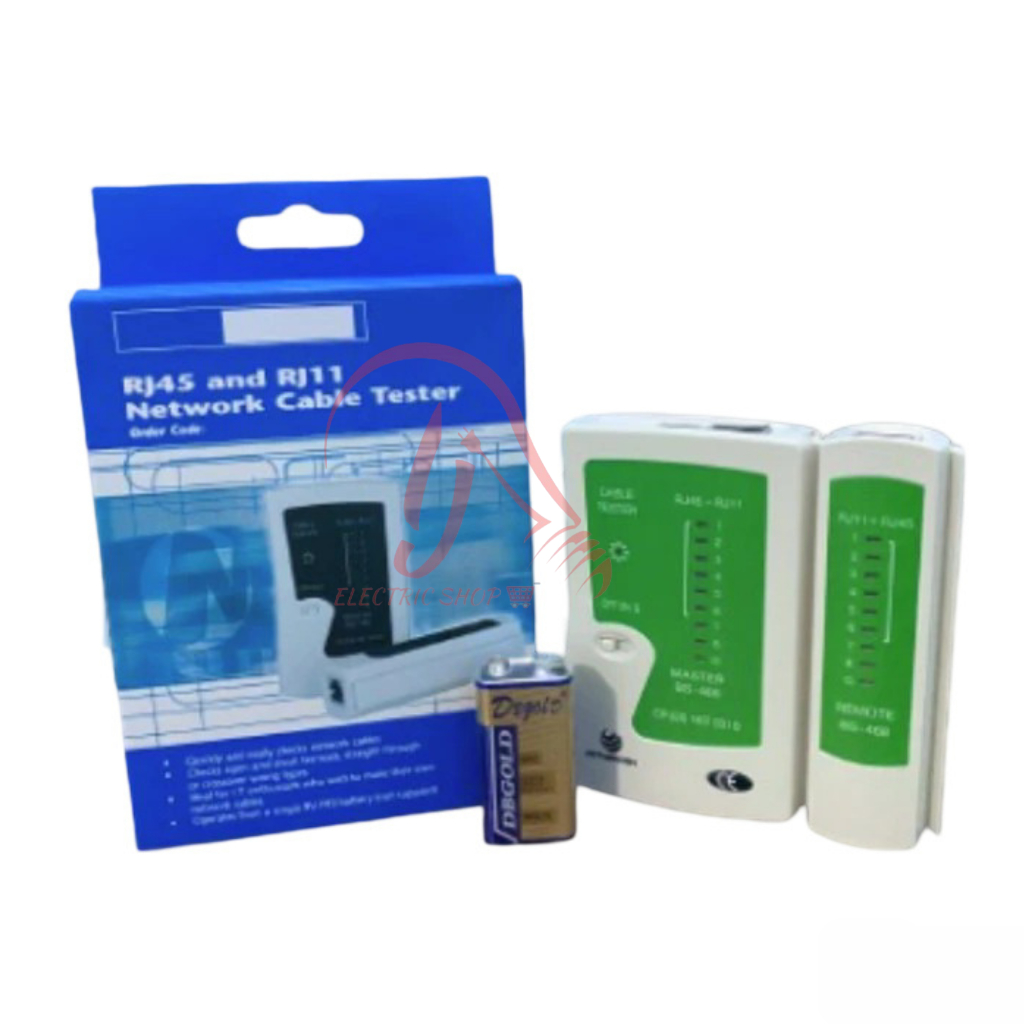 LAN KABEL LAN CABLE TESTER RJ45 RJ11 ALAT UJI KABEL LAN DIGITAL ALAT TESTER KABEL NETWORK