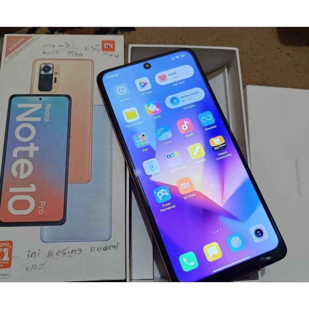 redmi note 10 pro ram 8/128gb hp dus