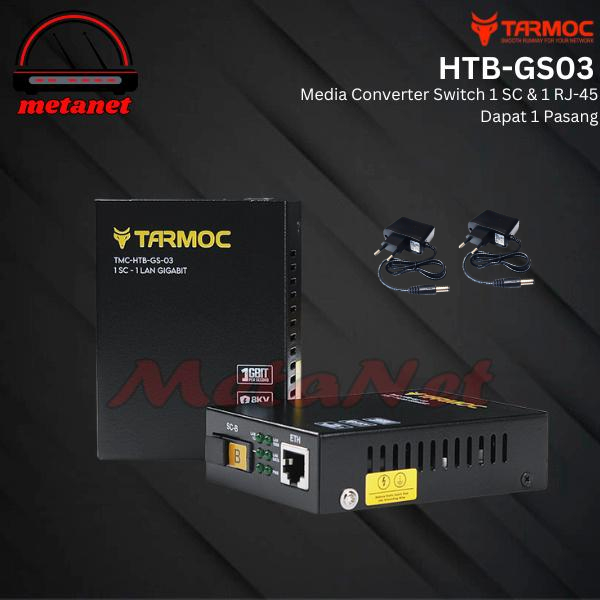 Tarmoc HTB GS03 HTB-GS03 Gigabit Single mode Media Converter ( Bukan Netlink )