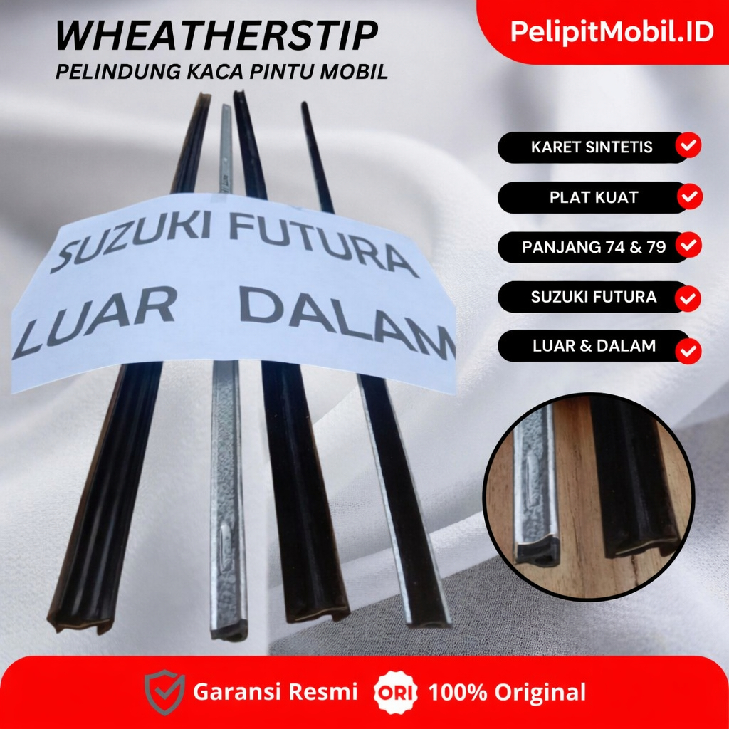 Pelipit Pintu Kaca Mobil Suzuki Futura Karet Sintetis