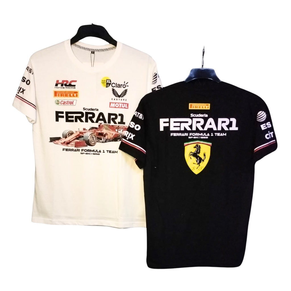 Kaos F1 Scuderia Ferrari Premium || Kaos Pria F1 || Kaos F1 Premium.