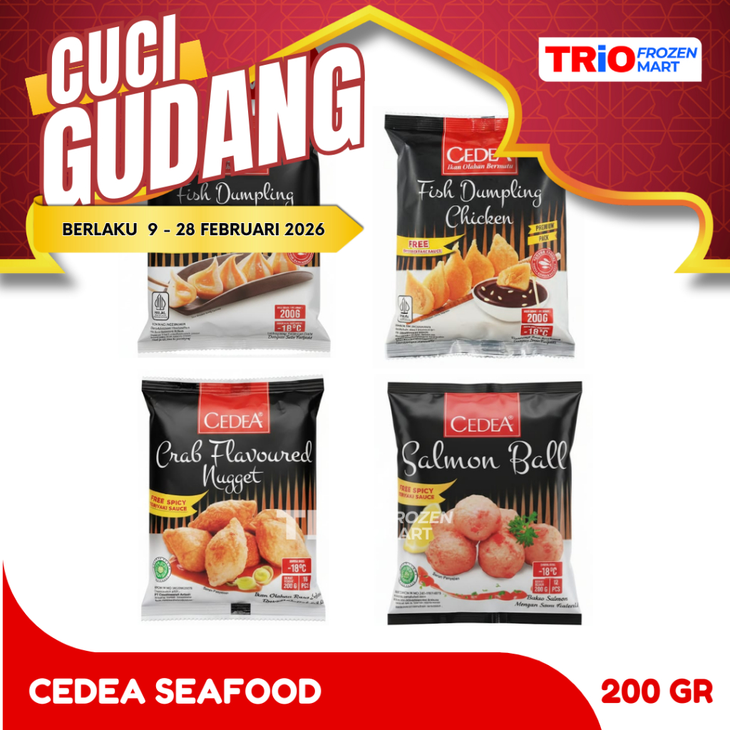 CEDEA Fish Roll Crab Nugget Chicken Dumpling Cheese Dumpling Salmon Ball Seafood Tofu 200gr