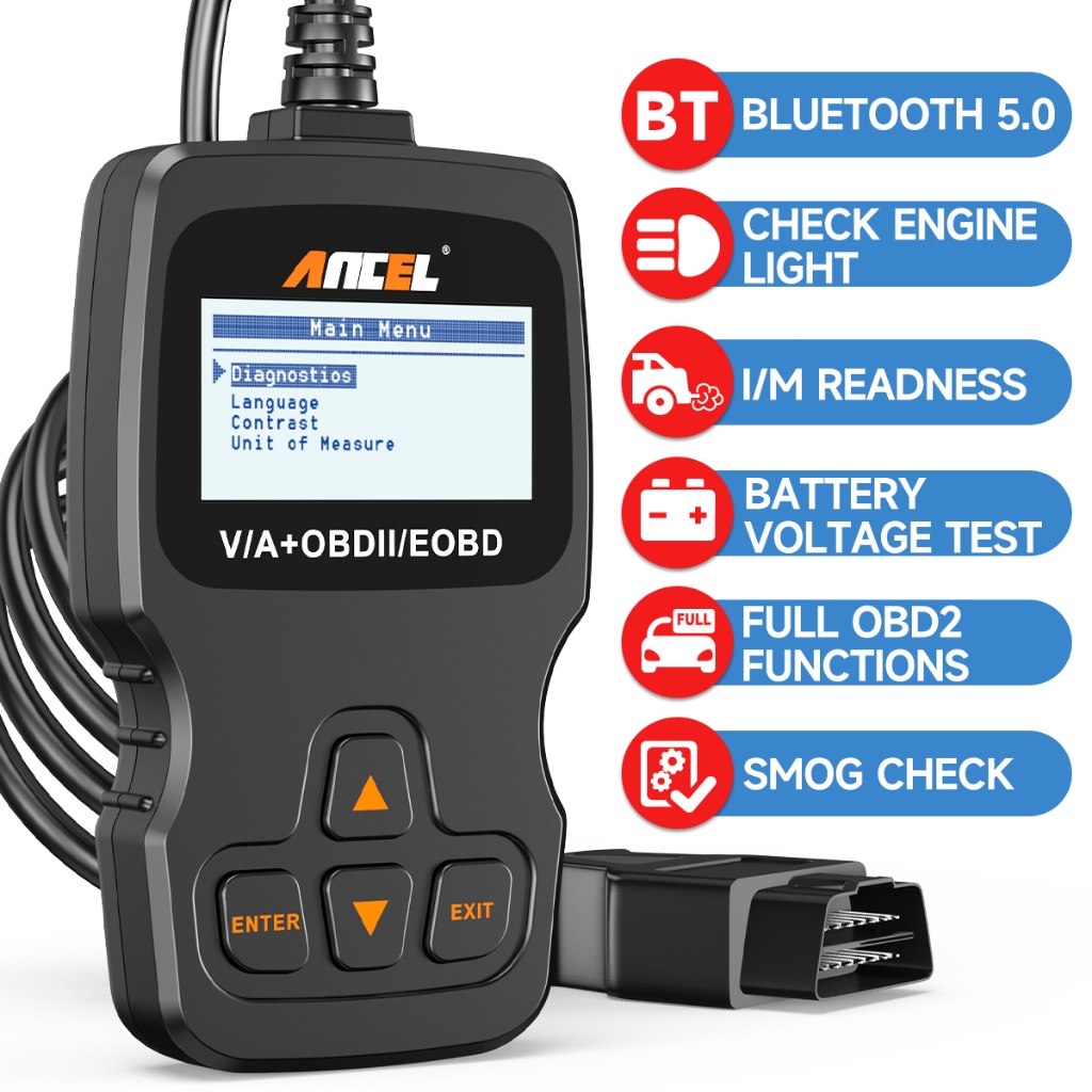 Ancel AD310 Alat Diagnostik Mobil Lengkap OBD2, Pembaca Kode Profesional Otomotif OBD2, Pemindai Kod