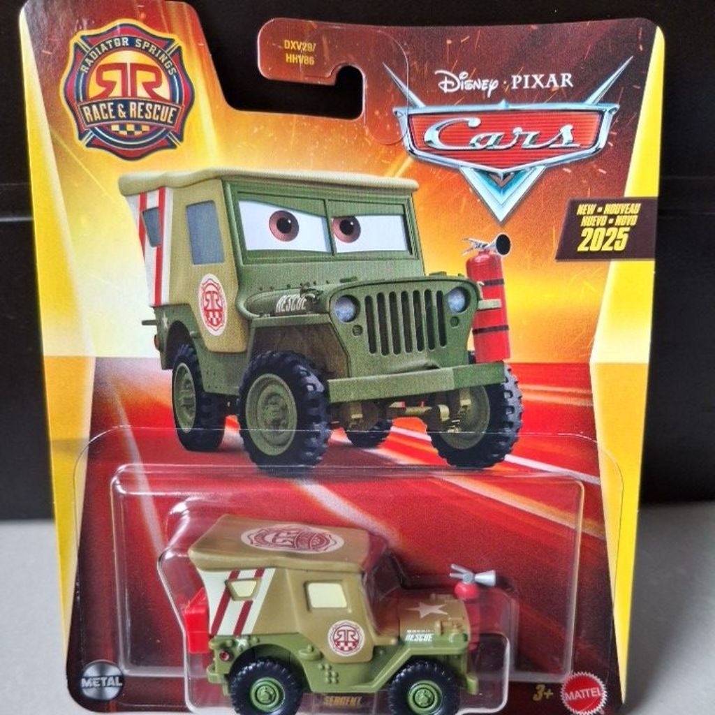 sarge cars disney pixar race rescue
