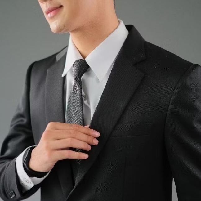 BestPromo Dearga Daza Black Setelan Jas Celana Pria Formal Slimfit Hitam Anak Muda Wisuda