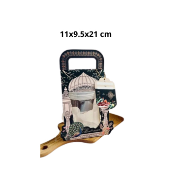 5 Pcs Box Kotak Kue Jinjing Edisi Lebaran Toples 500 ml Hitam