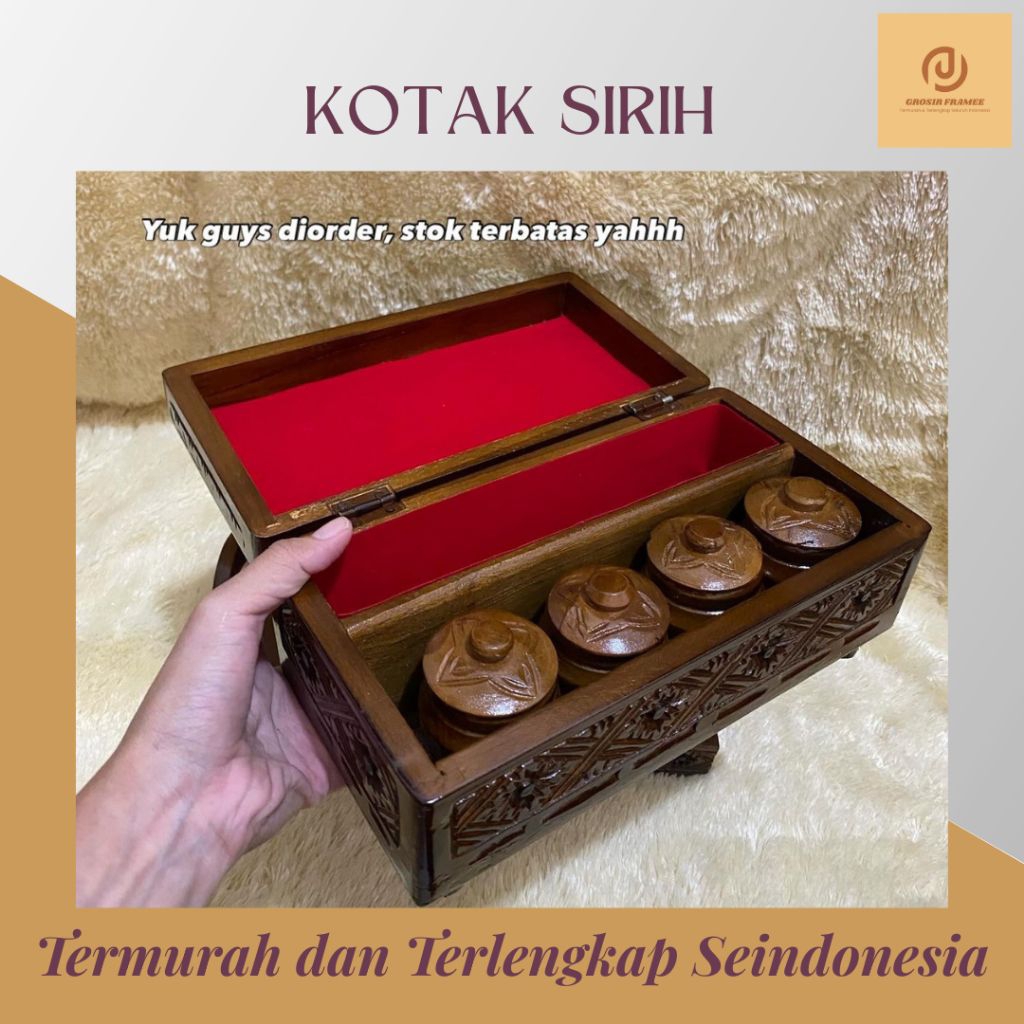 KOTAK SIRIH | KOTAK KAYU BOX HANTARAN TEPAK SIRIH